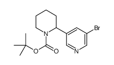 tert-butyl 2-(5-bromopyridin-3-yl)piperidine-1-carboxylate structure