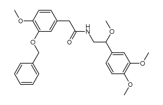 (3-benzyloxy-4-methoxy-phenyl)-acetic acid-(3,4,β-trimethoxy-phenethylamide)结构式