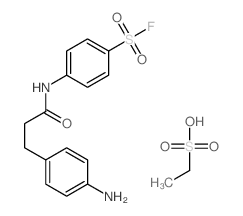 4-[3-(4-Aminophenyl)propanoylamino]benzenesulfonyl fluoride; ethanesulfonic acid结构式