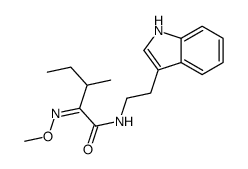 N-[2-(1H-indol-3-yl)ethyl]-2-methoxyimino-3-methylpentanamide Structure