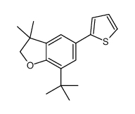 7-tert-butyl-3,3-dimethyl-5-thiophen-2-yl-2H-1-benzofuran Structure