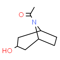 8-Azabicyclo[3.2.1]octan-3-ol, 8-acetyl- (9CI) Structure