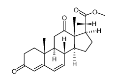 (20S)-3,12-Dioxopregna-4,6-diene-20-carboxylic acid methyl ester结构式