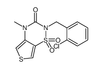 2-[(2-chlorophenyl)methyl]-4-methyl-1,1-dioxothieno[3,4-e][1,2,4]thiadiazin-3-one Structure