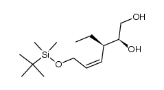 (2S,3R,4Z)-6-tert-butyldimethylsilyloxy-3-ethylhex-4-ene-1,2-diol Structure