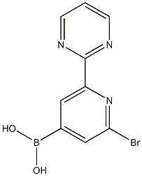 2-Bromo-6-(2-pyrimidyl)pyridine-4-boronic acid Structure