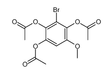 3-Brom-5-methoxy-1.2.4-triacetoxy-benzol Structure