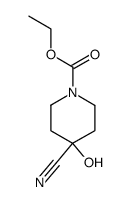 1-carbethoxy-4-cyano-4-hydroxypiperidine Structure