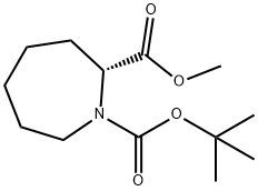 1H-Azepine-1,2-dicarboxylic acid, hexahydro-, 1-(1,1-dimethylethyl) 2-methyl ester, (2R)- structure