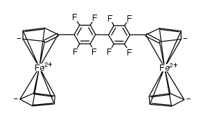 ((C5H5)Fe)(4,4'-bis(η(5)-cyclopentadienyl)octafluorobiphenyl) Structure