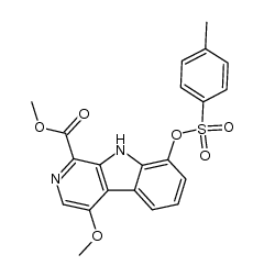 Methyl 4-methoxy-8-tosyloxy-β-carboline-1-carboxylate结构式
