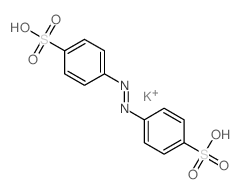 Benzenesulfonic acid,4,4'-azobis-, dipotassium salt (9CI) Structure