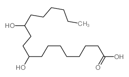 Octadecanoic acid,9,12-dihydroxy-结构式
