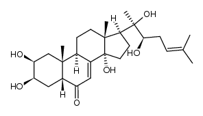 (20ξ,22R)-2β,3β,14,20,22-Pentahydroxy-5β-cholesta-7,24-dien-6-one Structure