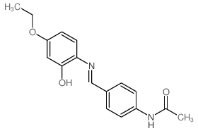 Acetamide,N-[4-[[(4-ethoxy-2-hydroxyphenyl)imino]methyl]phenyl]-结构式
