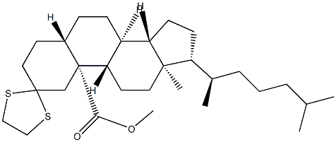 2,2-(Ethylenebisthio)-5α-cholestan-19-oic acid methyl ester structure