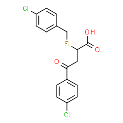 2-[(4-Chlorobenzyl)sulfanyl]-4-(4-chlorophenyl)-4-oxobutanoic acid结构式