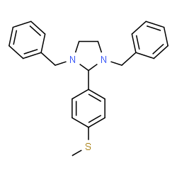 4-(1,3-dibenzyl-2-imidazolidinyl)phenyl methyl sulfide结构式