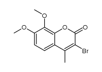 3-bromo-7,8-dimethoxy-4-methyl-coumarin结构式