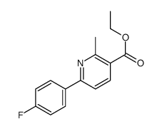 ethyl 6-(4-fluorophenyl)-2-methylpyridine-3-carboxylate结构式