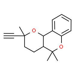 2-Ethynyl-2,5,5-trimethyl-3,4,4a,10b-tetrahydro-2H,5H-pyrano[3,2-c]chromene结构式