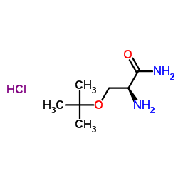 O-(2-Methyl-2-propanyl)-L-serinamide hydrochloride (1:1) Structure