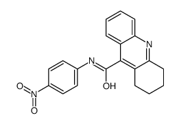 N-(4-nitrophenyl)-1,2,3,4-tetrahydroacridine-9-carboxamide结构式