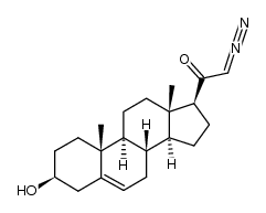 21-diazo-3β-hydroxy-pregn-5-en-20-one Structure