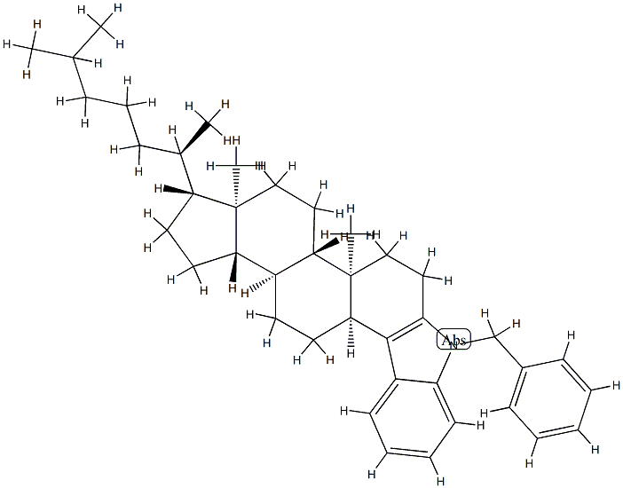 1'-Phenylmethyl-1'H-5β-cholest-3-eno[3,4-b]indole结构式