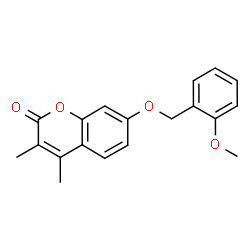 7-[(2-methoxyphenyl)methoxy]-3,4-dimethylchromen-2-one结构式
