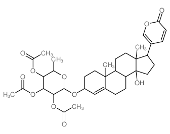 Bufa-4,20,22-trienolide,14-hydroxy-3-[(2,3,4-tri-O-acetyl-6-deoxy-a-L-talopyranosyl)oxy]-,(3b)- (9CI) Structure