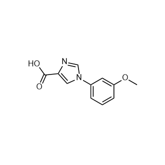 1-(3-甲氧基苯基)-1H-咪唑-4-羧酸结构式