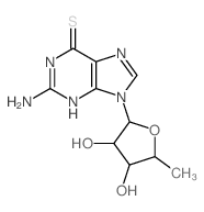 Thioguanine 5-deoxy-.beta.-D-riboside Structure