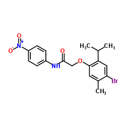 2-(4-Bromo-2-isopropyl-5-methylphenoxy)-N-(4-nitrophenyl)acetamide结构式
