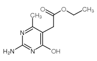 Ethyl (2-amino-4-hydroxy-6-methyl-5-pyrimidinyl)acetate structure