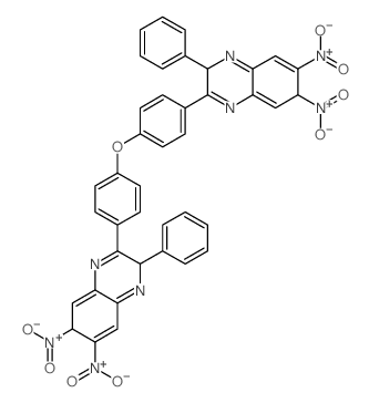 2-[4-[4-(6,7-dinitro-3-phenyl-3,7-dihydroquinoxalin-2-yl)phenoxy]phenyl]-6,7-dinitro-3-phenyl-3,7-dihydroquinoxaline结构式