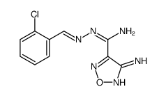 4-amino-N'-[(E)-(2-chlorophenyl)methylideneamino]-1,2,5-oxadiazole-3-carboximidamide结构式