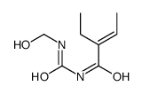 2-Ethyl-N-[[(hydroxymethyl)amino]carbonyl]-2-butenamide结构式