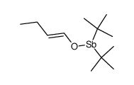 (but-1-en-1-yloxy)di-tert-butylstibane Structure
