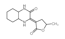 2(1H)-Quinoxalinone,3-(dihydro-5-methyl-2-oxo-3(2H)-furanylidene)octahydro-结构式