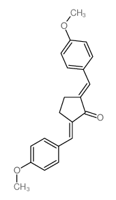 2,5-bis[(4-methoxyphenyl)methylidene]cyclopentan-1-one Structure
