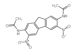 N-(7-acetamido-3,6-dinitro-9H-fluoren-2-yl)acetamide结构式