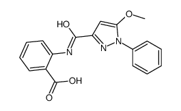 2-[(5-methoxy-1-phenylpyrazole-3-carbonyl)amino]benzoic acid Structure