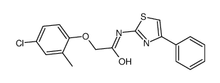 2-(4-chloro-2-methylphenoxy)-N-(4-phenyl-1,3-thiazol-2-yl)acetamide Structure