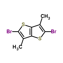 2,5-Dibromo-3,6-dimethylthieno[3,2-b]thiophene结构式