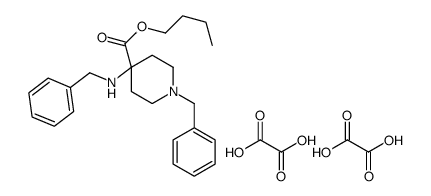 butyl 1-benzyl-4-(benzylamino)piperidine-4-carboxylate,oxalic acid Structure