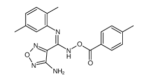 [[C-(4-amino-1,2,5-oxadiazol-3-yl)-N-(2,5-dimethylphenyl)carbonimidoyl]amino] 4-methylbenzoate结构式