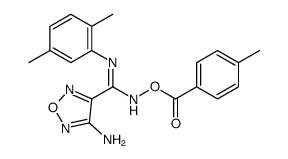 [[C-(4-amino-1,2,5-oxadiazol-3-yl)-N-(2,5-dimethylphenyl)carbonimidoyl]amino] 4-methylbenzoate Structure