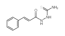 2-Propenoicacid, 3-phenyl-, 2-(aminothioxomethyl)hydrazide结构式