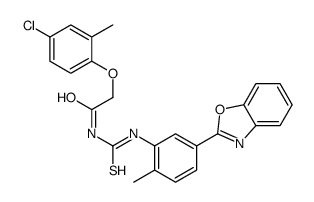 Acetamide, N-[[[5-(2-benzoxazolyl)-2-methylphenyl]amino]thioxomethyl]-2-(4-chloro-2-methylphenoxy)- (9CI) structure